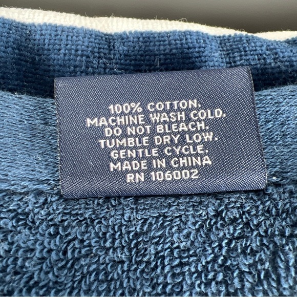 Brooks Brothers Pool Beach Towels Navy White Oversized 40 x 70 Striped 2 pc NEW - Picture 6 of 9